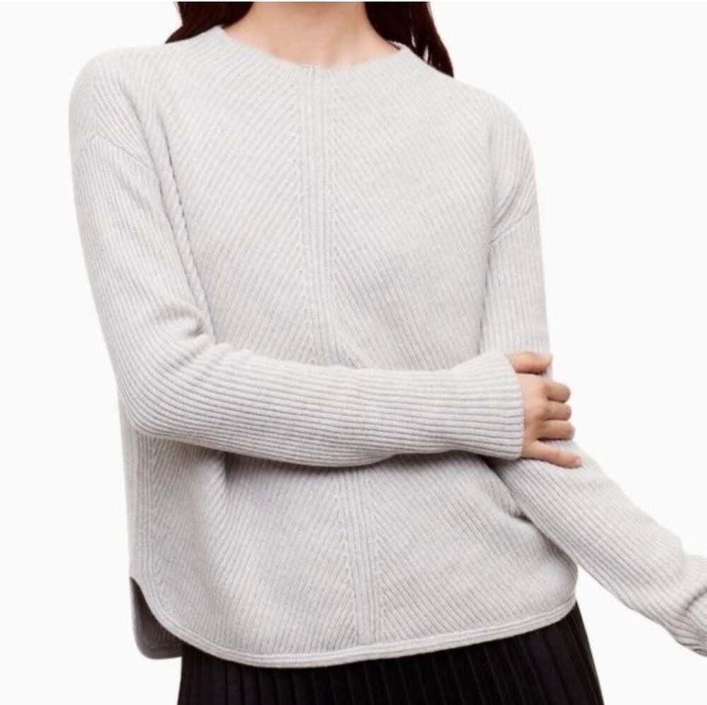 Babaton Chalmers Sweater Ivory Wool Linen Blend Ribbed Knit Size XS - Picture 6 of 6